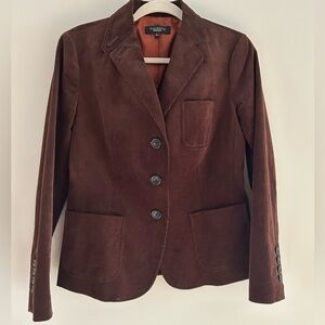 Talbots Women's Rich Brown Corduroy Blazer, Size Small